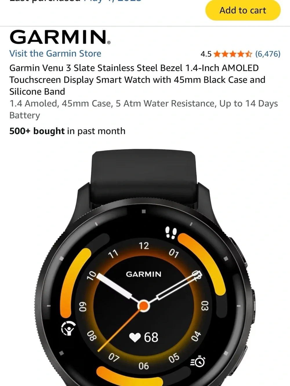 Garmin Venu 3 Slate Stainless Steel